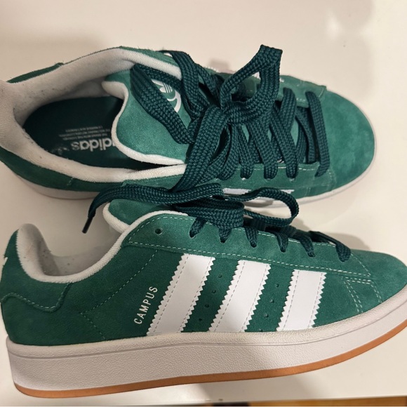 adidas Kids Green and White Sneakers